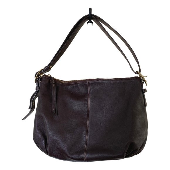 Coach Handbags - Coach Brown Leather Shoulder Bag Hobo Style